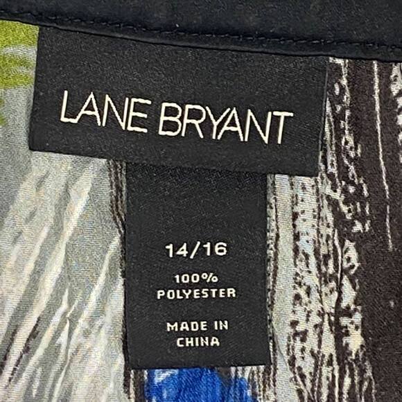 Lane Bryant Abstract Multicolor Crinkled Overpiece Duster Size 14/16 - Picture 7 of 9